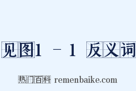 见图1-1反义词是什么意思的图片